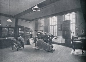 Escola da Fundação St. Bride. Sala de impressão offset, 1917 de Unbekannt