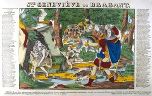 St Genevieve de Brabant na floresta, século XIX de Unbekannt