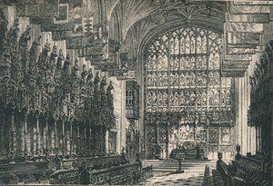 Capela de St. Georges: O coro, olhando para o leste, 1895 de Unbekannt