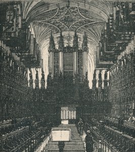 Capela de St. Georges: O coro, olhando para o oeste, 1895 de Unbekannt