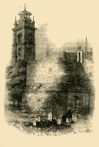 St. Giless, Cripplegate, mostrando a antiga muralha, c1872. de Unbekannt