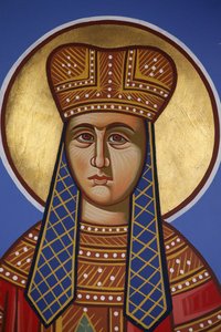 Afresco de Santa Helena em Pedoulas Igreja Ortodoxa, Chipre, 20150510, Pedoulas, Chipre de Unbekannt