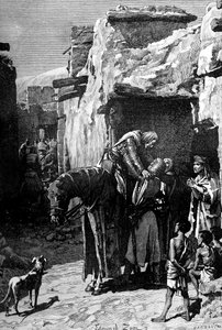St Louis, rei da França, buscando refúgio dos sarracenos, 1909 de Unbekannt