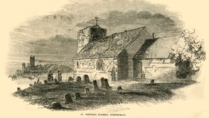 Igreja de St Martins, Canterbury, Kent, c1850. de Unbekannt