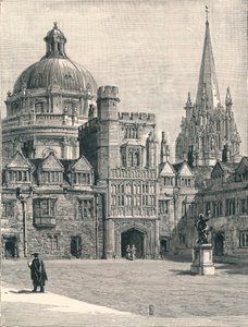 Igreja de Santa Maria e Radcliffe, do quadrilátero, em Brasenose, 1896 de Unbekannt