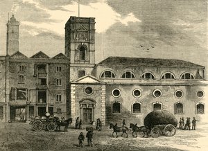 Igreja de St. Olaves, em 1820, c1878. de Unbekannt