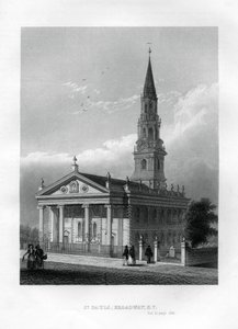 Capela de São Paulo, Broadway, Nova York, 1855 de Unbekannt