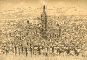 St. Pauls e a vizinhança em 1540, 1897. de Unbekannt