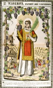 São Vicente, mártir cristão espanhol, século XIX de Unbekannt