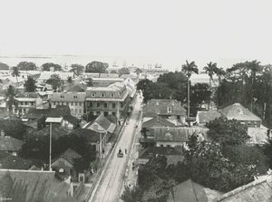 Rua São Vicente, Porto da Espanha, Trinidad, 1895. de Unbekannt