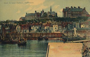 Stade & Inner Harbor, Folkestone, final do século XIX-início do século XX de Unbekannt