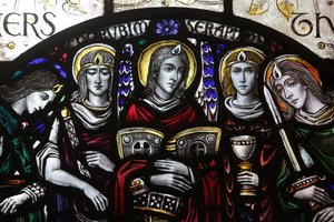 Janela de vidro manchado desenhada por J. Gordon Guthrie. Seraph, Nova Iorque, Estados Unidos da América de Unbekannt
