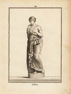 Estátua de Leda, princesa etoliana depois rainha de Esparta, seduzida por Zeus sob a forma de cisne. de Unbekannt