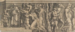 Estátua de Niobe e seus adoradores, com Apolo e Diana e outras figuras, 1543-47. de Unbekannt