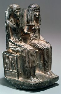 Estátua de um oficial egípcio antigo e sua esposa, séculos XII-XII aC de Unbekannt