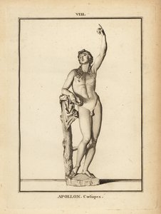 Estátua do deus romano Apollo Coelispex, olhando para o céu de Unbekannt