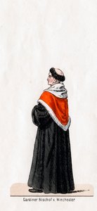Stephen Gardiner, figurino da peça de Shakespeares, Henrique VIII, século XIX de Unbekannt
