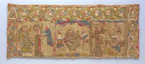 Roubou com o Martírio de Santa Catarina, alemã, ca. 1200. de Unbekannt