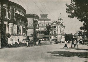 Strand Road, Rangum. - Correios, Banco Imperial da Índia. Alfândega à distância, 1900. de Unbekannt