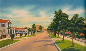 Rua em um bairro residencial, Barranquilla, c1940s de Unbekannt