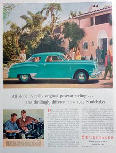 Anúncio do carro de Studebaker, 1947 de Unbekannt