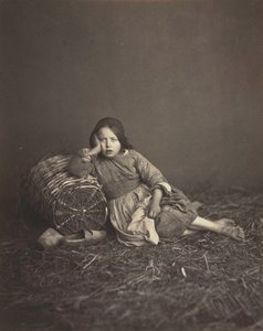 Estudo de uma jovem camponesa, c. 1860 de Unbekannt