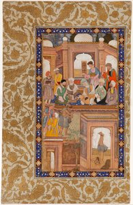 Reunião Sufi. Miniatura de Nafahat al-Uns Breaths of Fellowship por Jami de Unbekannt