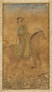Sultan Abdullah Qutb Shah 1614-74 a cavalo, c. 1635 de Unbekannt