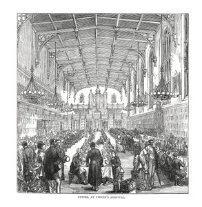 Ceia no Hospital Christs, 1878 de Unbekannt