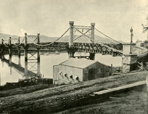 Ponte de suspensão, sobre o Fitzroy, 1901. de Unbekannt