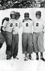 Equipe suíça de bobsleigh de quatro homens, Jogos Olímpicos de Inverno, Garmisch-Partenkirchen, Alemanha, 1936 de Unbekannt