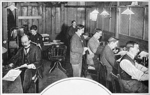 Sala de fitas e telégrafos do jornal Daily Express, Londres, c1900 1903 de Unbekannt
