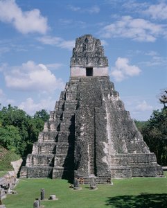 Templo do Jaguar (Templo 1) Mayan, Período Clássico Final c.600-900 (foto) de Unbekannt