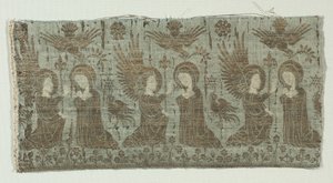 Fragmento Têxtil com a Anunciação, 1370-1400. de Unbekannt