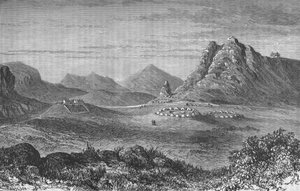 Thaba Bosigo, a Fortaleza dos Basutos, c1880 de Unbekannt