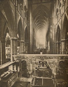 The Grand Abbeys Interior: Olhando para o oeste a partir da capela do confessor, c1935. de Unbekannt