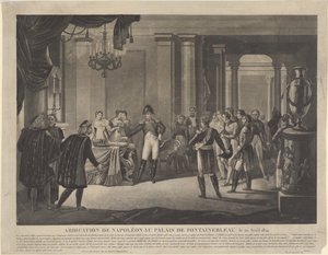 A abdicação de Napoleão em Fontainebleau, 1814 de Unbekannt