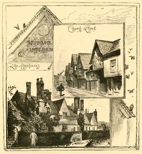 As Esmolas, Audley End e Church Street, Saffron Walden, 1898. de Unbekannt