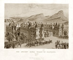 O antigo palácio real de Holyrood. Edimburgo, meados do século XIX de Unbekannt