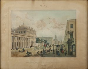 O Palácio Anichkov em São Petersburgo, final da década de 1840. de Unbekannt