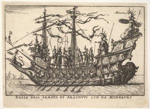 Os argonautas liderados por Minerva Reale do exército de Argonuti com Minerves, do serviço ..., 1664. de Unbekannt