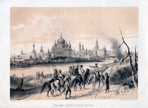 O exército de Vassily antes de Moscou, século XIX de Unbekannt