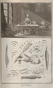 A arte de escrever. De Encyclopédie, de Denis Diderot e Jean Le Rond dAlembert, 1751-1765. de Unbekannt