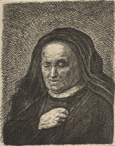 A Mãe do Artista com a Mão no Peito, Século XVIII., Século XVIII. de Unbekannt