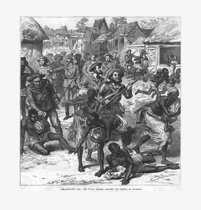 A Guerra Ashantee: a Brigada Naval que Limpa as Ruas de Coomassie, 1874. de Unbekannt