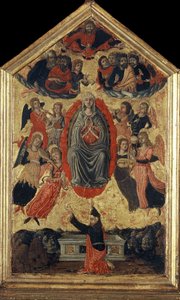 A Assunção da Bem-Aventurada Virgem Maria e o Cinturão de Tomás, século XV. de Unbekannt