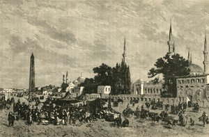 O At-Meidan - Hipódromo Antigo - Com Coluna de Teodósio, Constantinopla, 1890. de Unbekannt