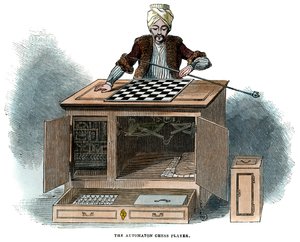 O jogador de xadrez Automaton, 1845 de Unbekannt