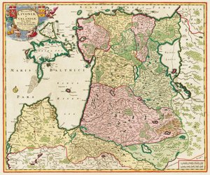 Do Mar Báltico: ducatus Livonia e Curlandiae Nova, 1705 de Unbekannt
