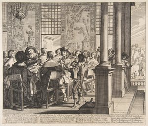 O banquete para o retorno do filho pródigo, ca. 1636 de Unbekannt